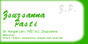 zsuzsanna pasti business card